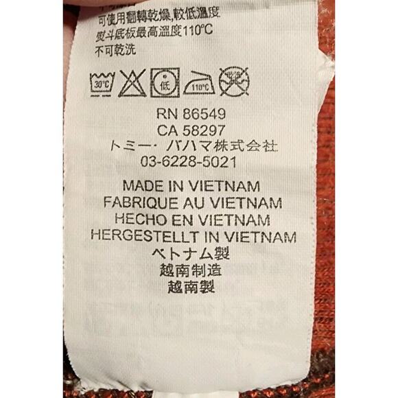 Tommy Bahama Sweater Mens Large 1/4 Zip Red Brown Reversible Pullover Henley - Picture 6 of 7